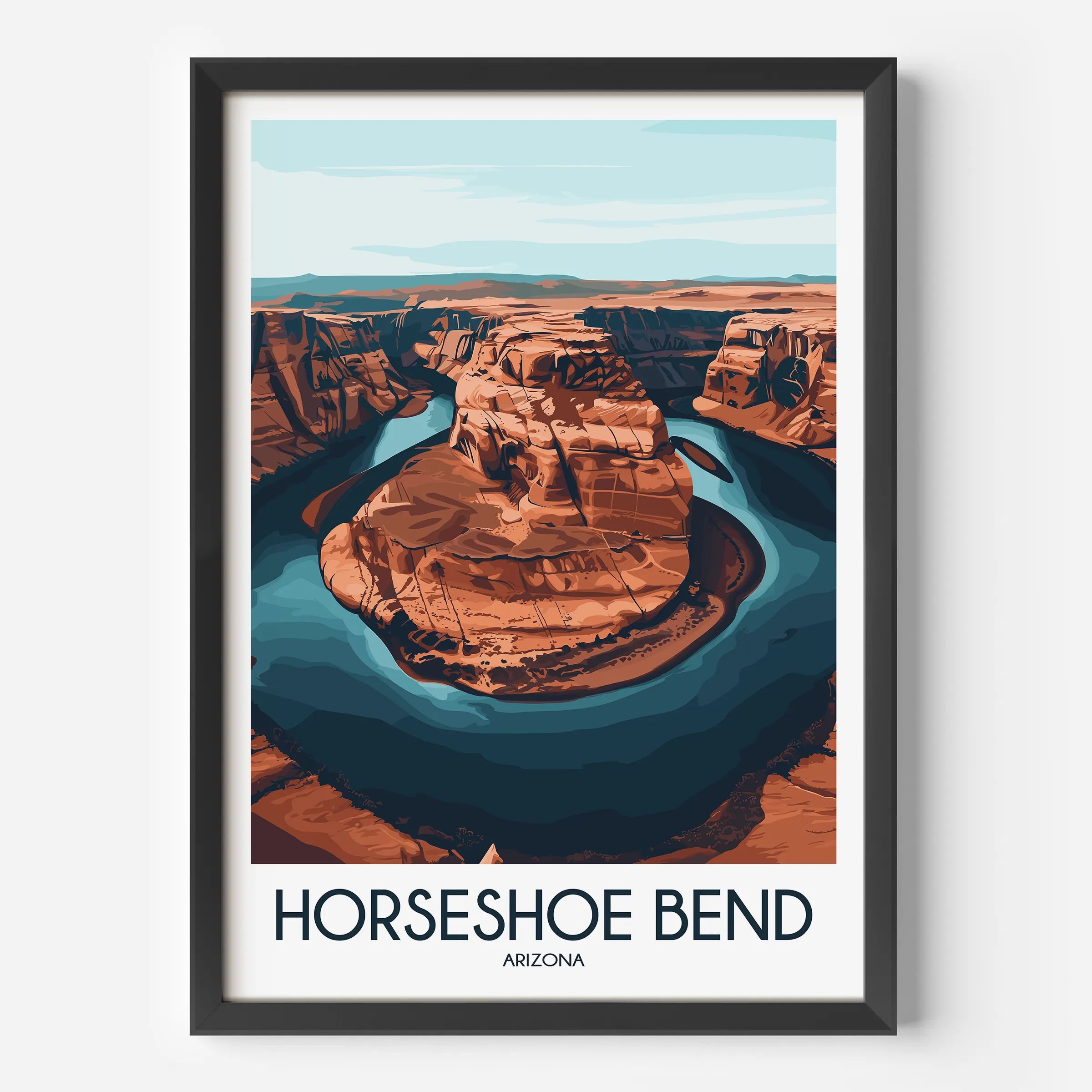 Horseshoe Bend Modern Travel Poster