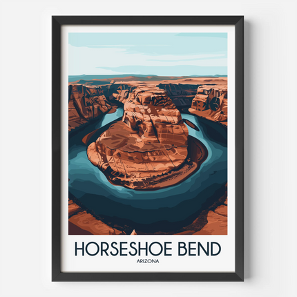Horseshoe Bend Modern Travel Poster