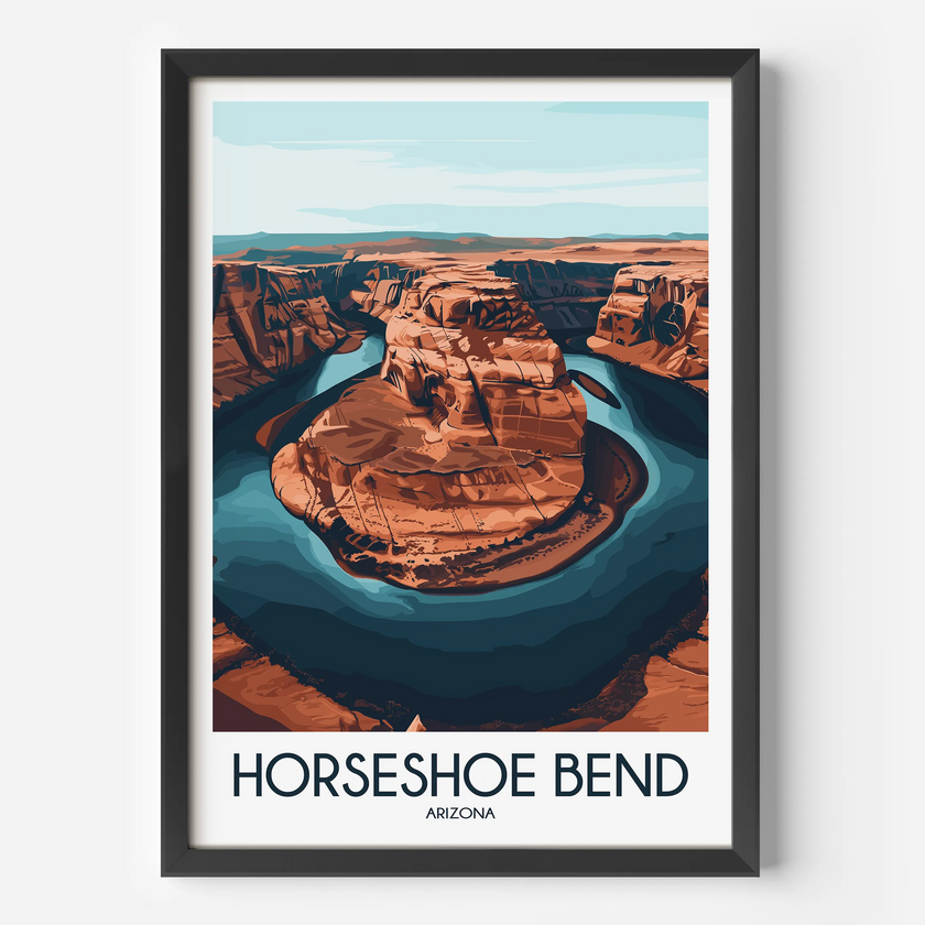 Horseshoe Bend Modern Travel Poster