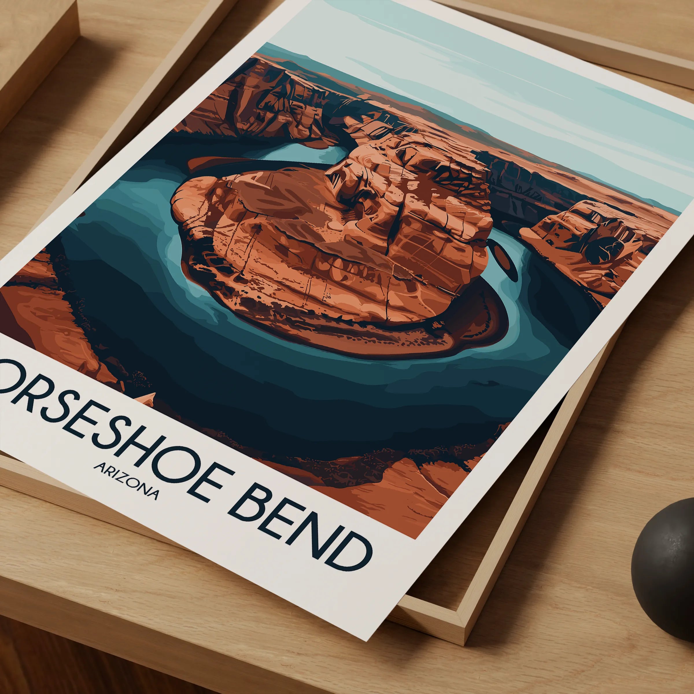 Horseshoe Bend Scenic Landscape Art