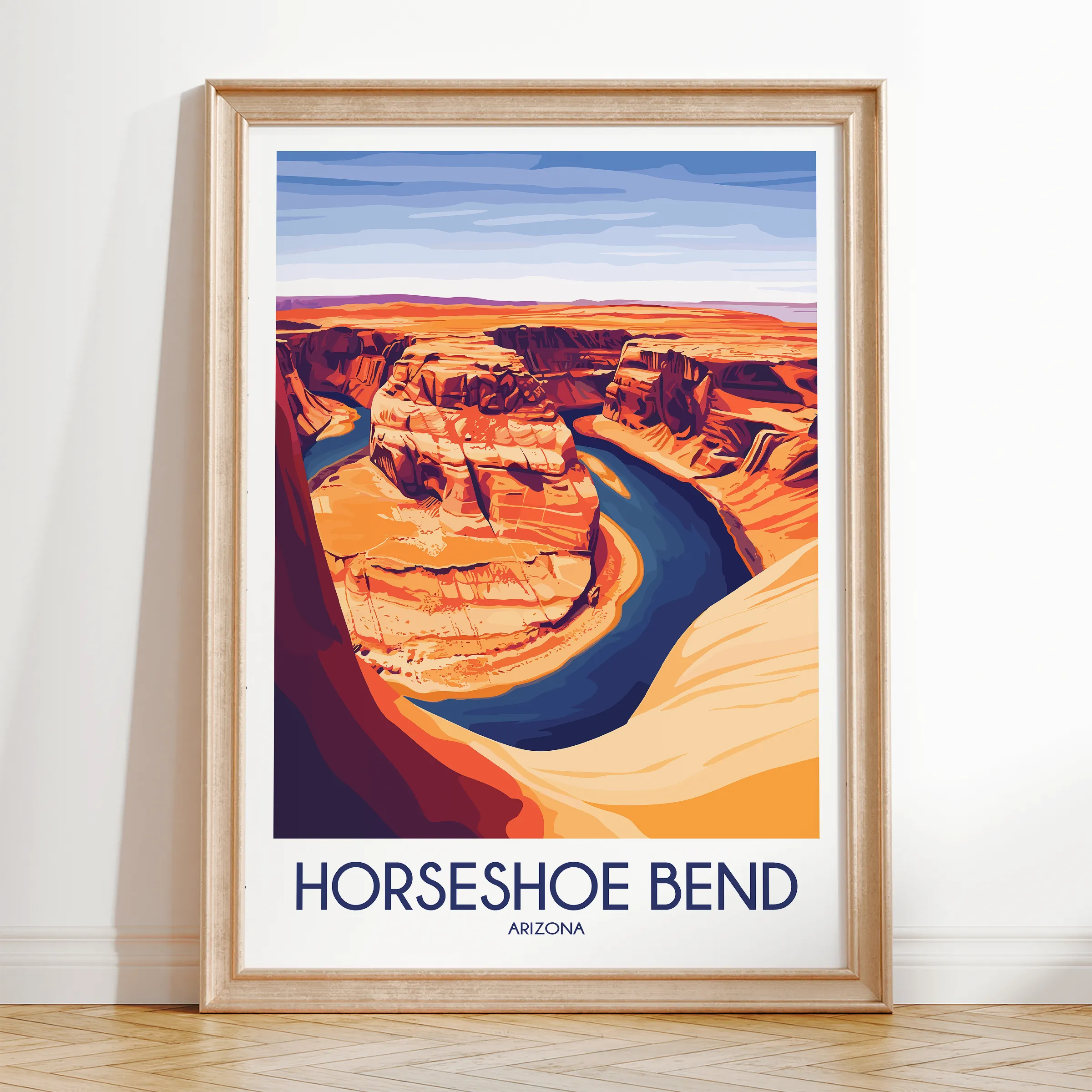 Horseshoe Bend Scenic Landscape Art