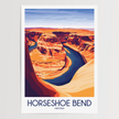 Horseshoe Bend Vintage Style Print