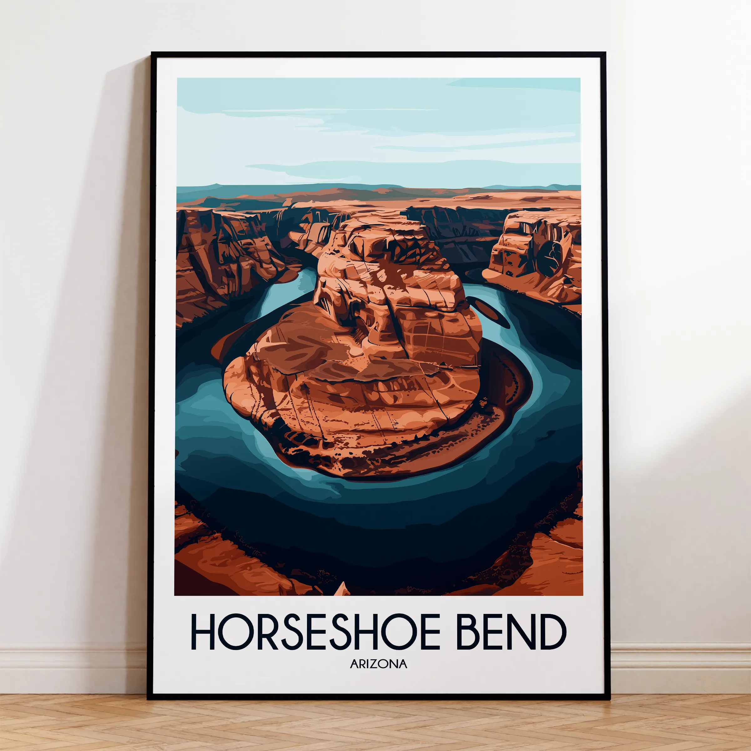 Horseshoe Bend Vintage Style Print
