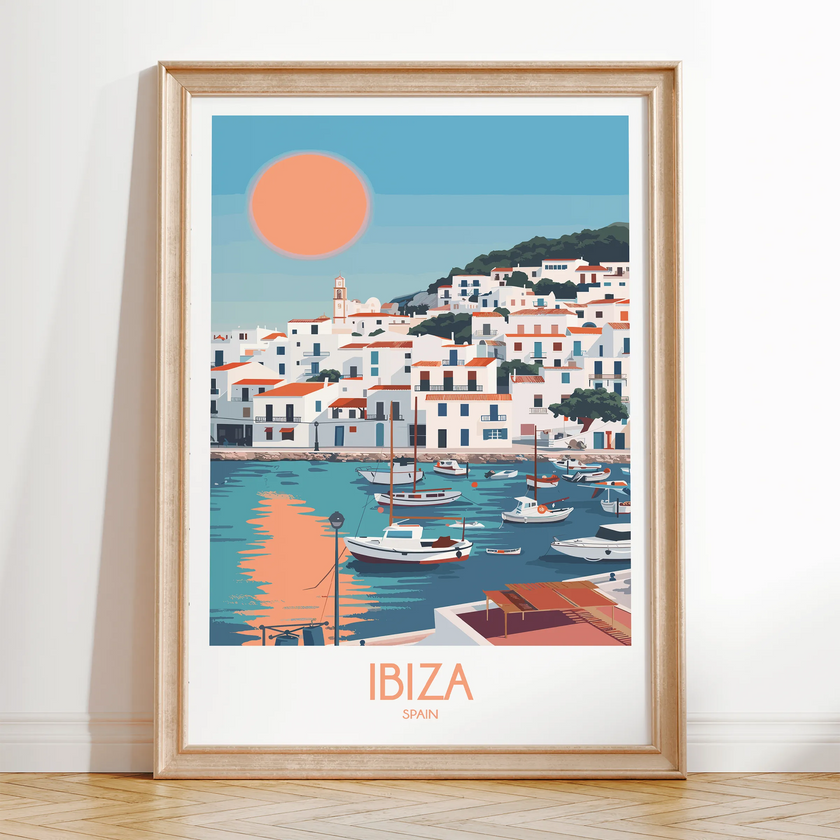 Ibiza Modern Travel Poster