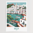 Ibiza Modern Travel Poster