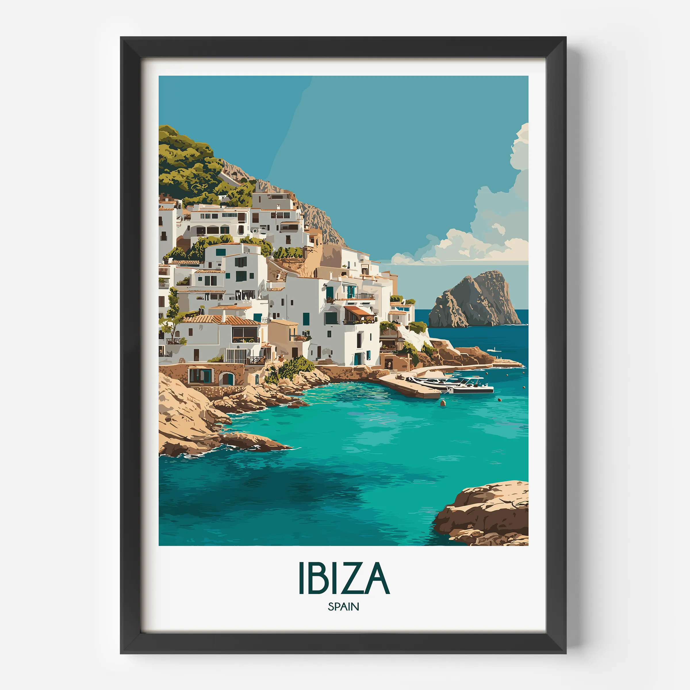 Ibiza Modern Travel Poster
