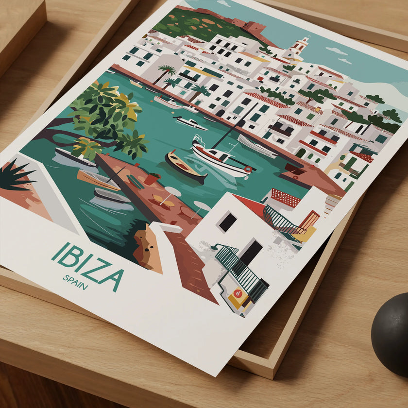 Ibiza Retro Travel Illustration