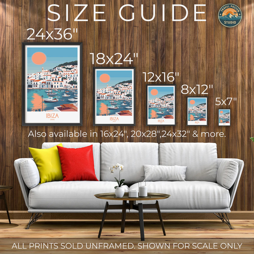 Ibiza Vintage Style Print