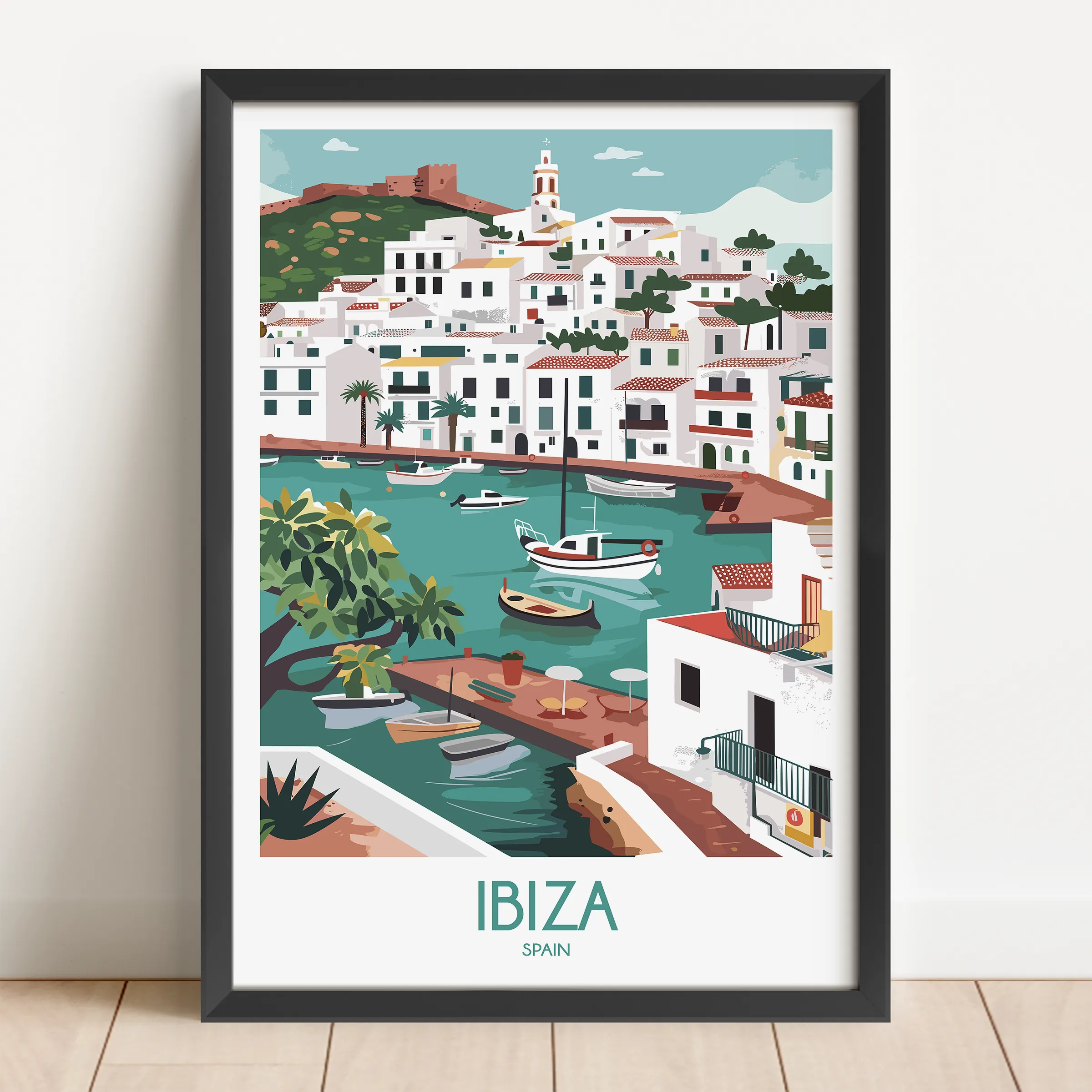 Ibiza Vintage Style Print