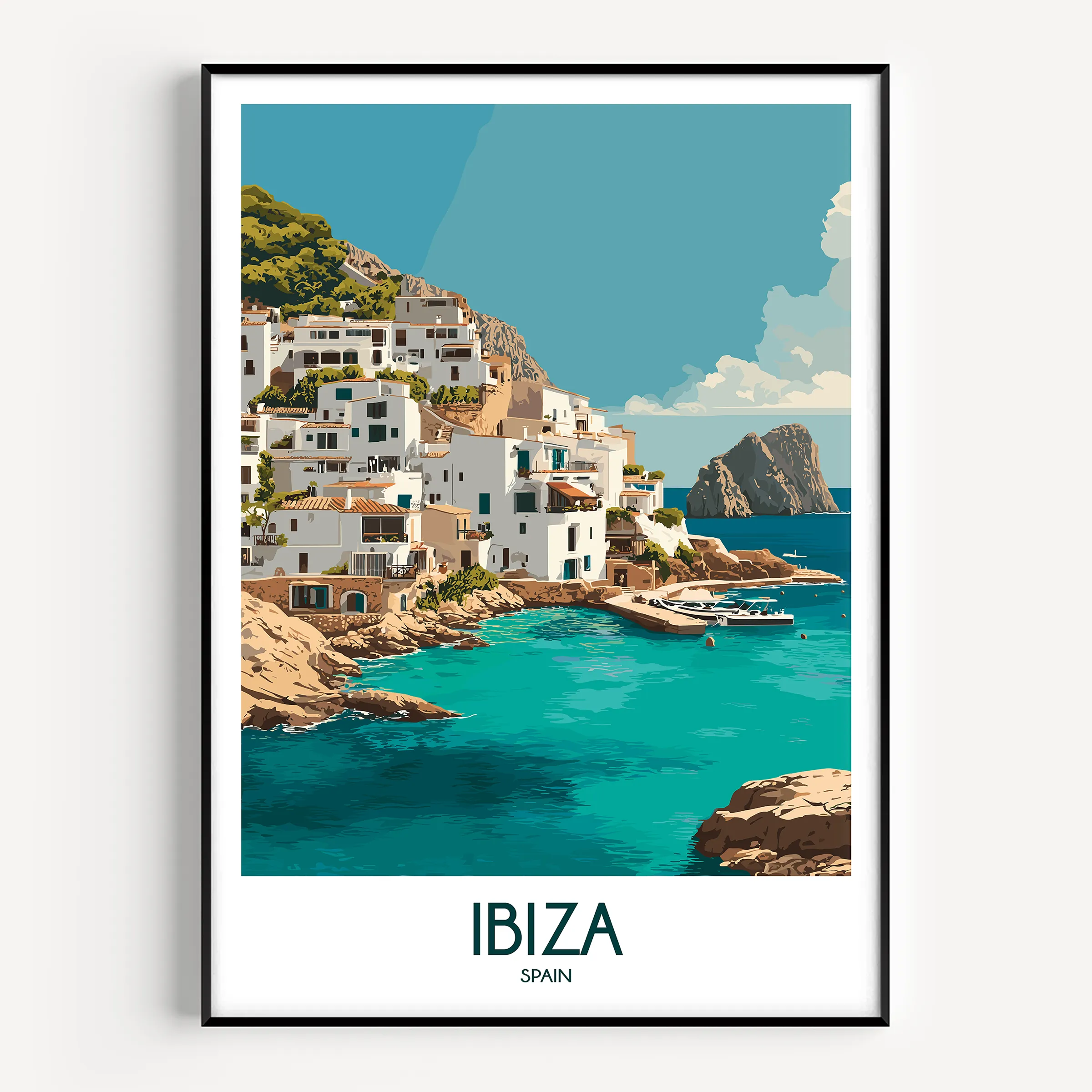 Ibiza Vintage Style Print
