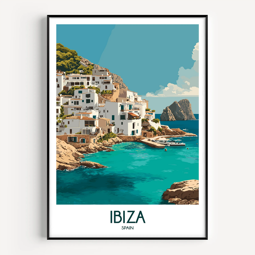 Ibiza Vintage Style Print