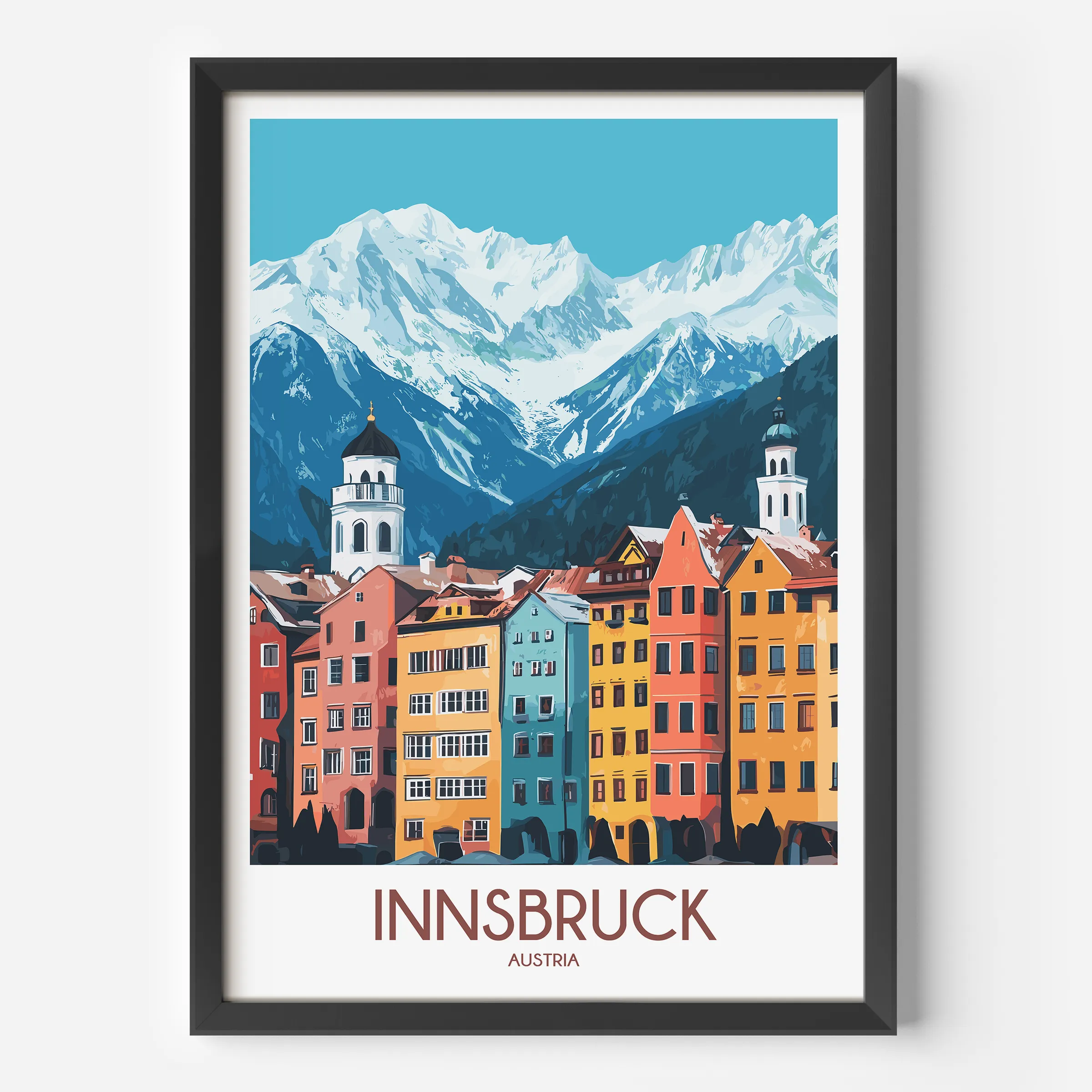 Innsbruck Modern Travel Poster