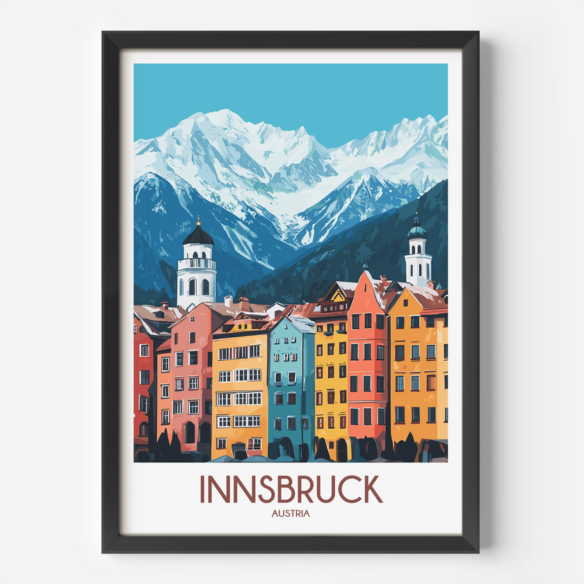 Innsbruck Modern Travel Poster