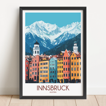 Innsbruck Retro Travel Illustration
