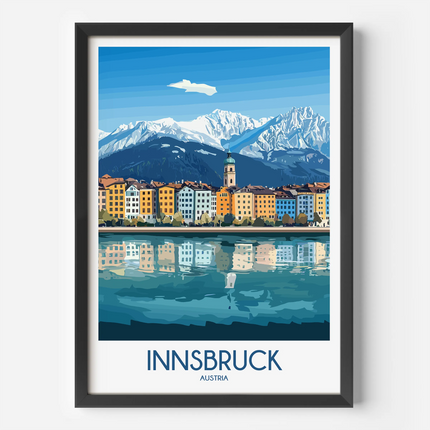 Innsbruck Retro Travel Illustration