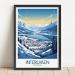 Interlaken Vintage Style Print