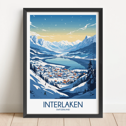 Interlaken Vintage Style Print