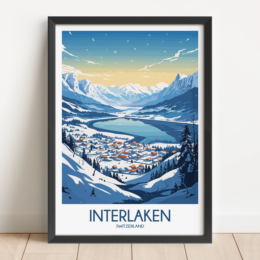 Interlaken Vintage Style Print