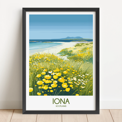 Iona Modern Travel Poster
