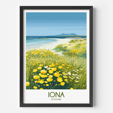 Iona Retro Travel Illustration