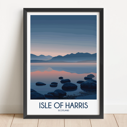 Isle Of Harris Retro Travel Illustration