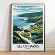 Isle Of Harris Retro Travel Illustration
