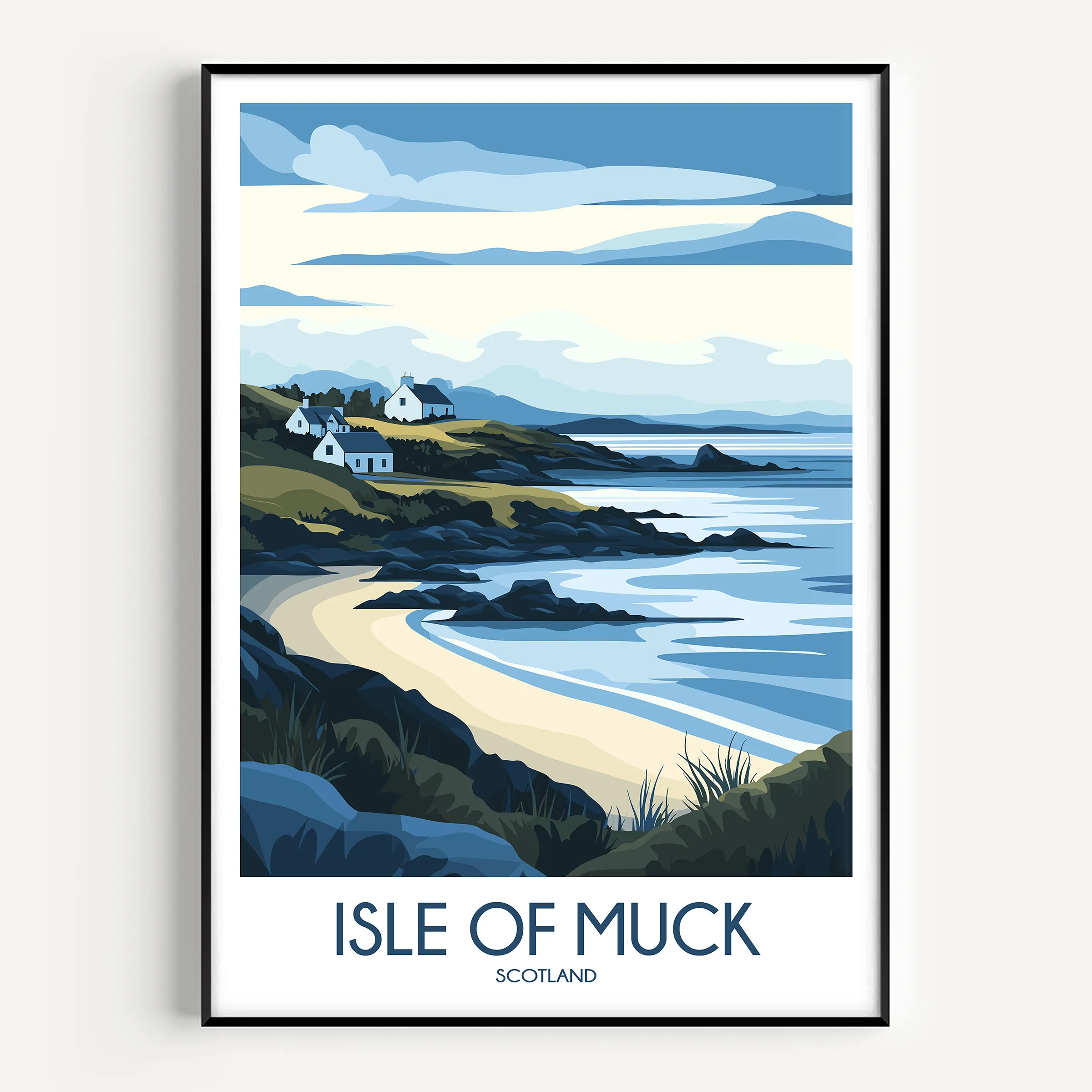 Isle Of Muck Scenic Landscape Art