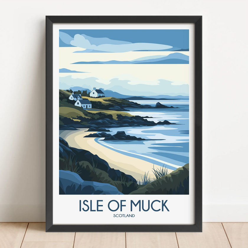 Isle Of Muck Vintage Style Print