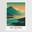 Isle Of Mull Retro Travel Illustration