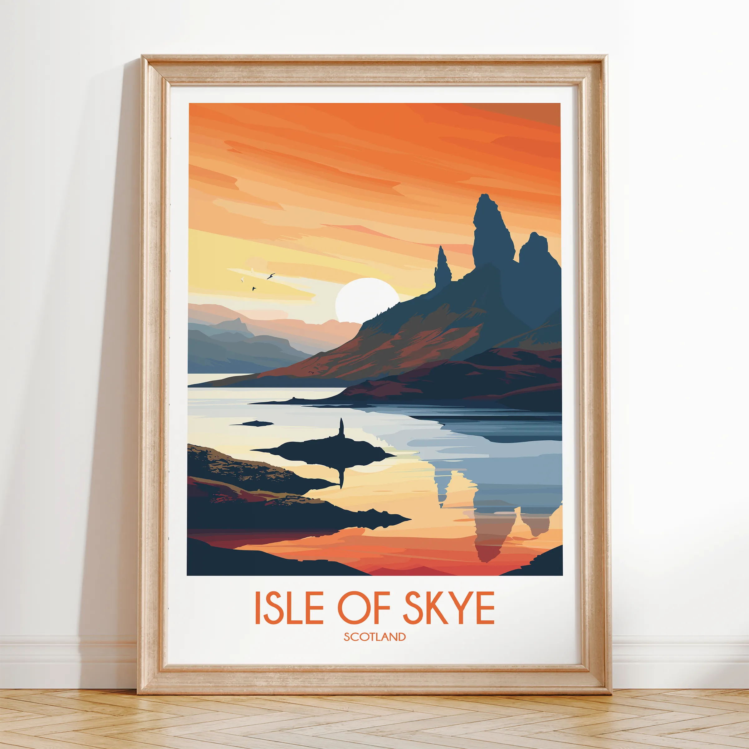 Isle Of Skye Retro Travel Illustration