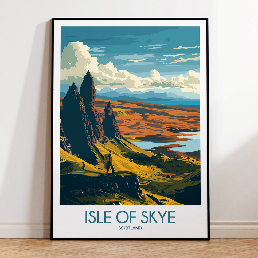 Isle Of Skye Retro Travel Illustration