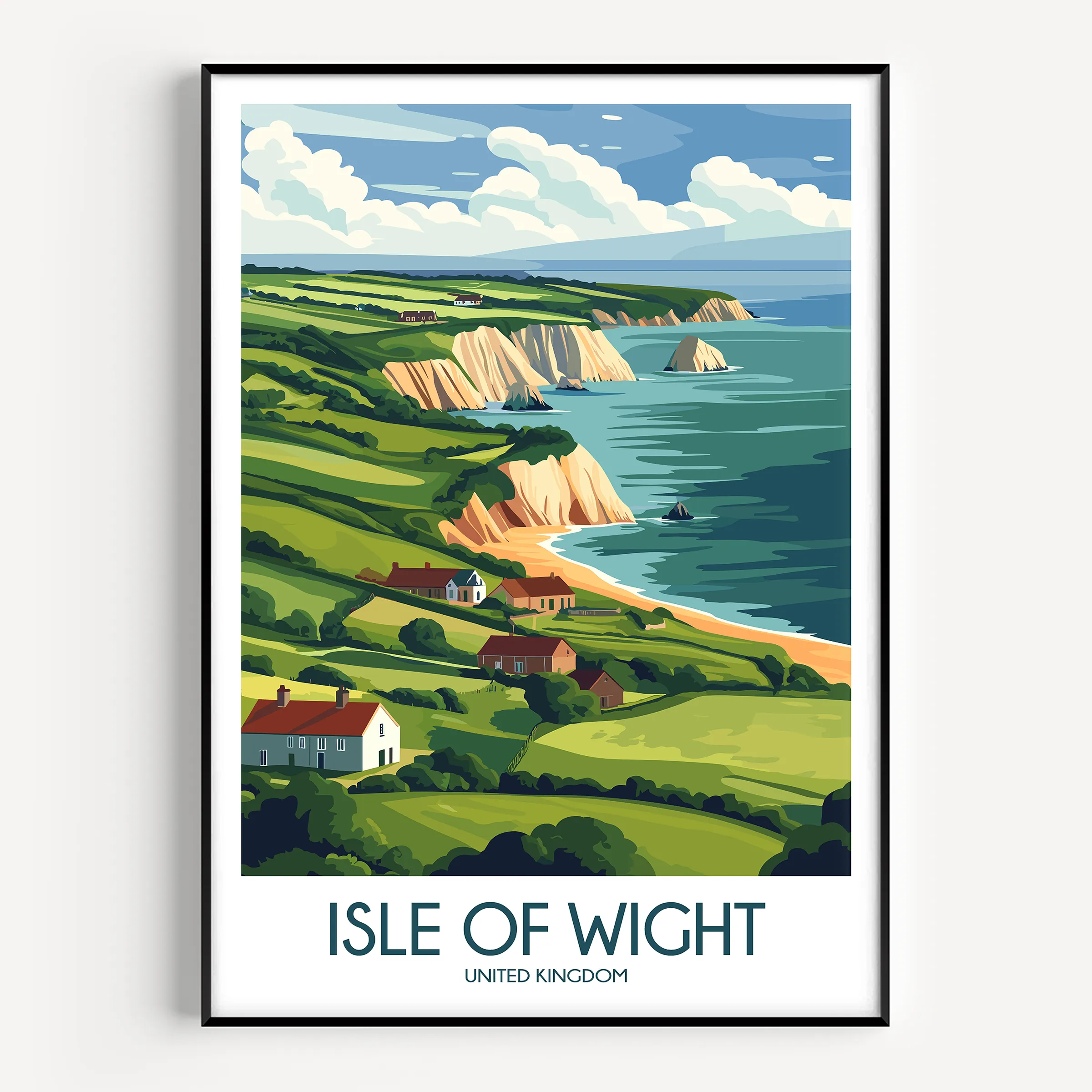 Isle Of Wight Minimalist Wall Art
