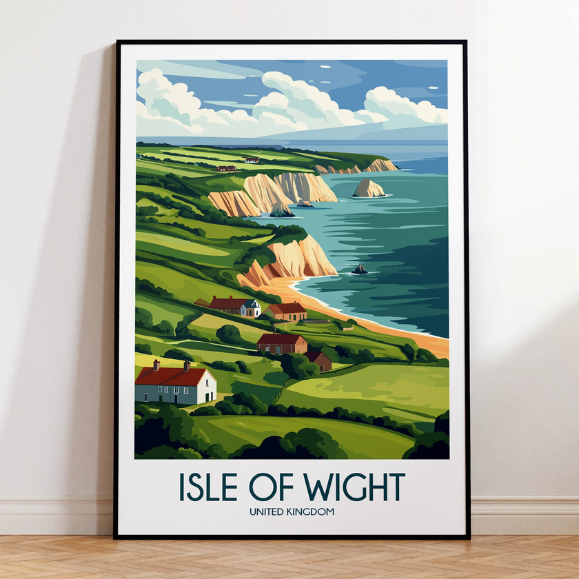 Isle Of Wight Modern Travel Poster