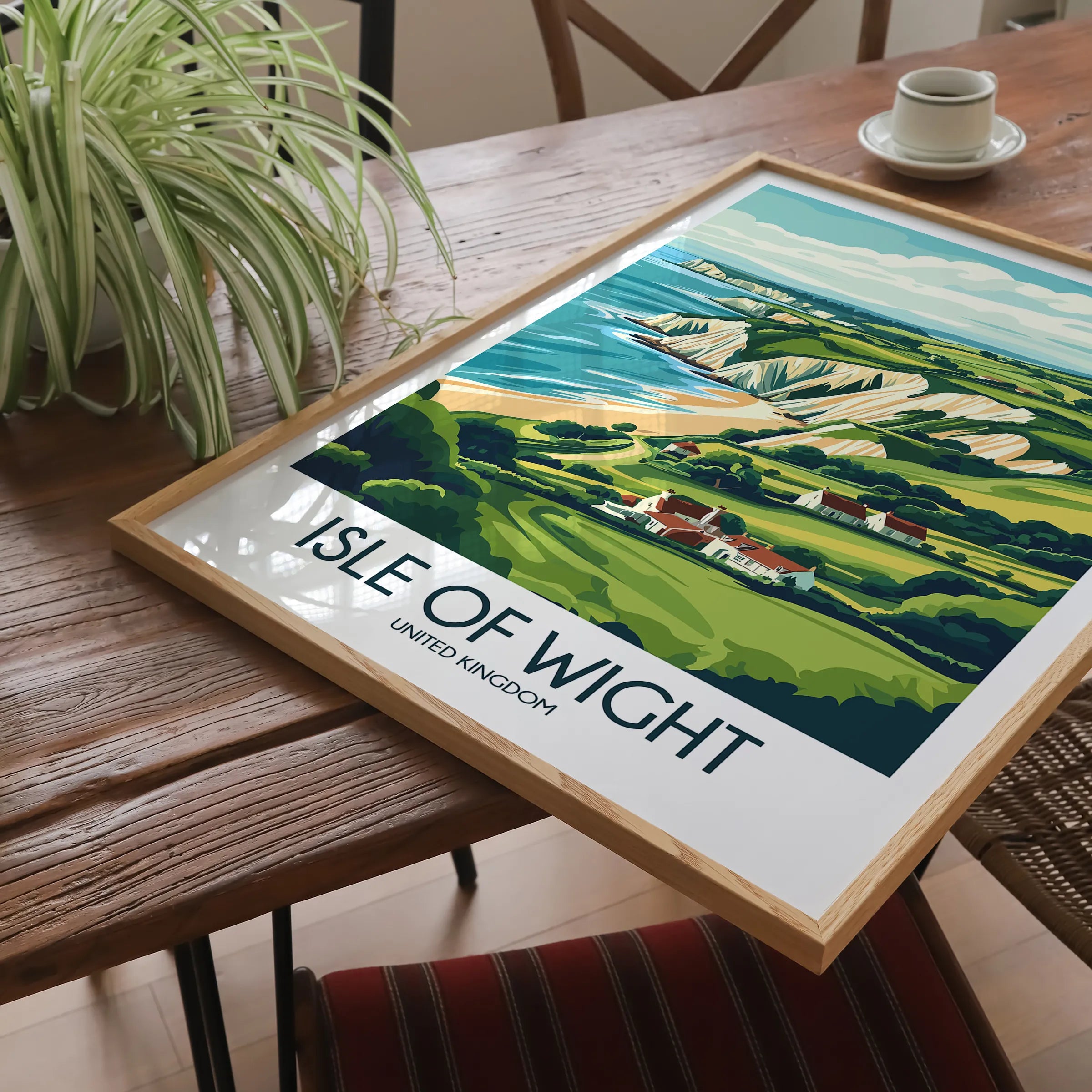Isle Of Wight Retro Travel Illustration
