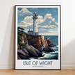 Isle Of Wight Retro Travel Illustration