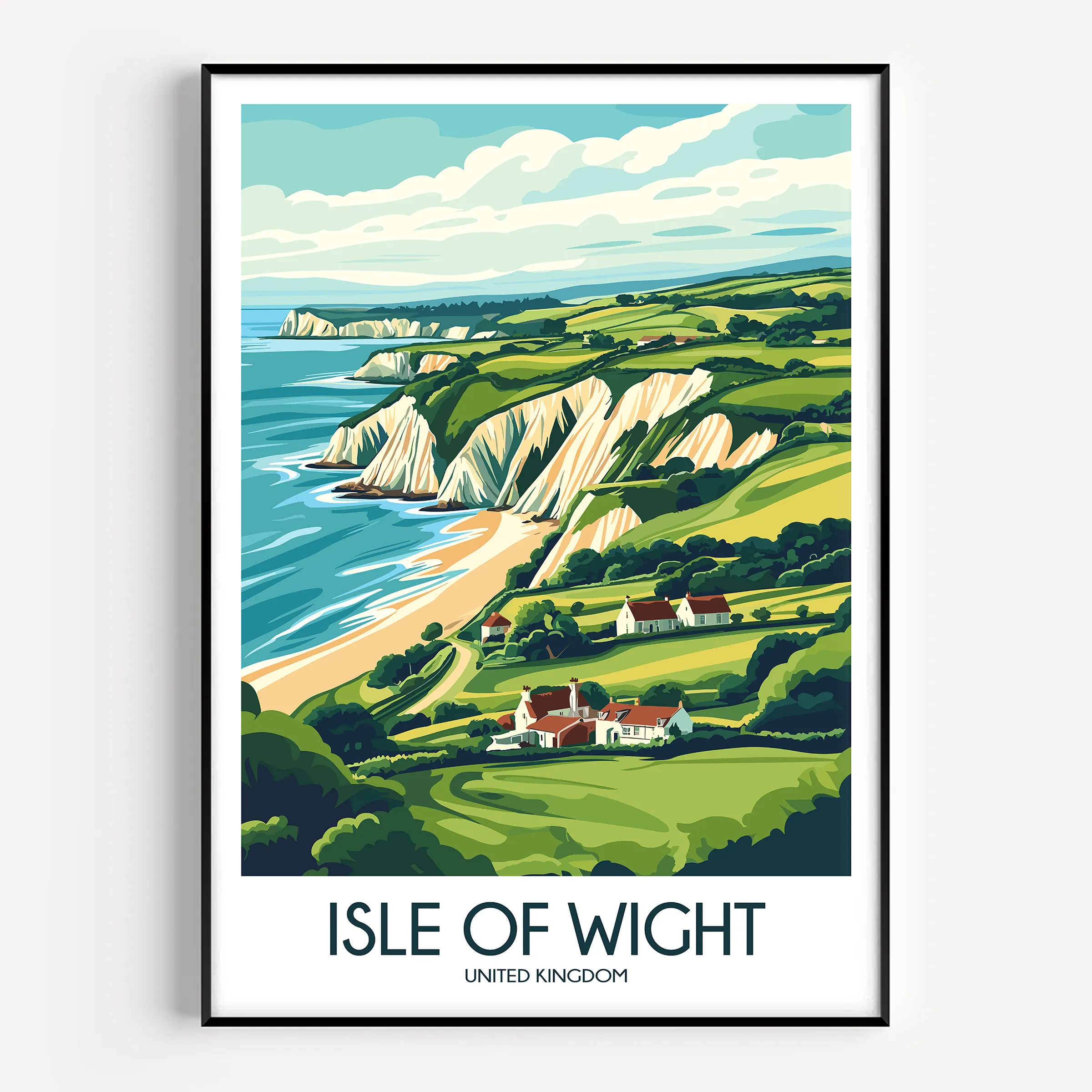 Isle Of Wight Souvenir Poster Print