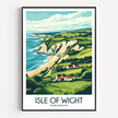 Isle Of Wight Souvenir Poster Print