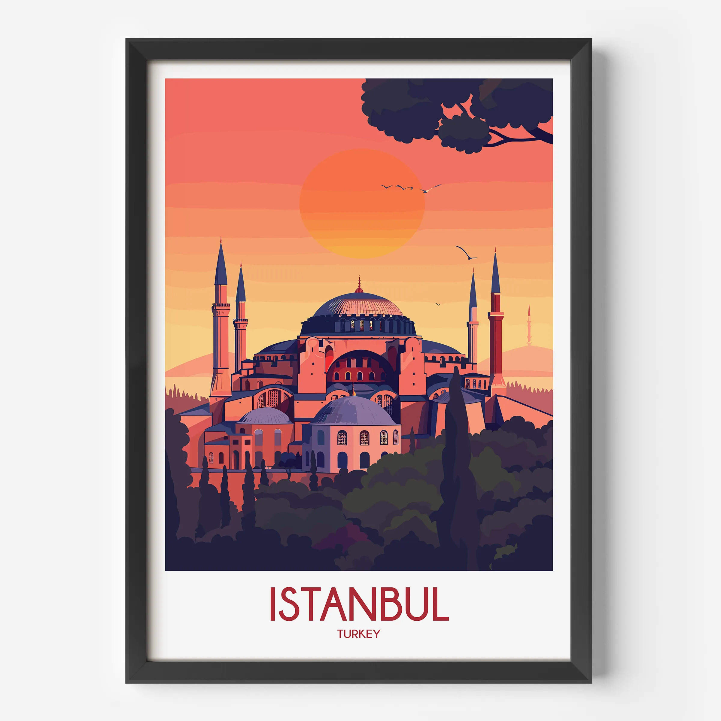 Istanbul Retro Travel Illustration