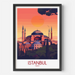 Istanbul Retro Travel Illustration