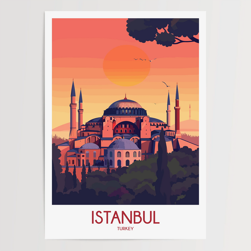 Istanbul Vintage Style Print