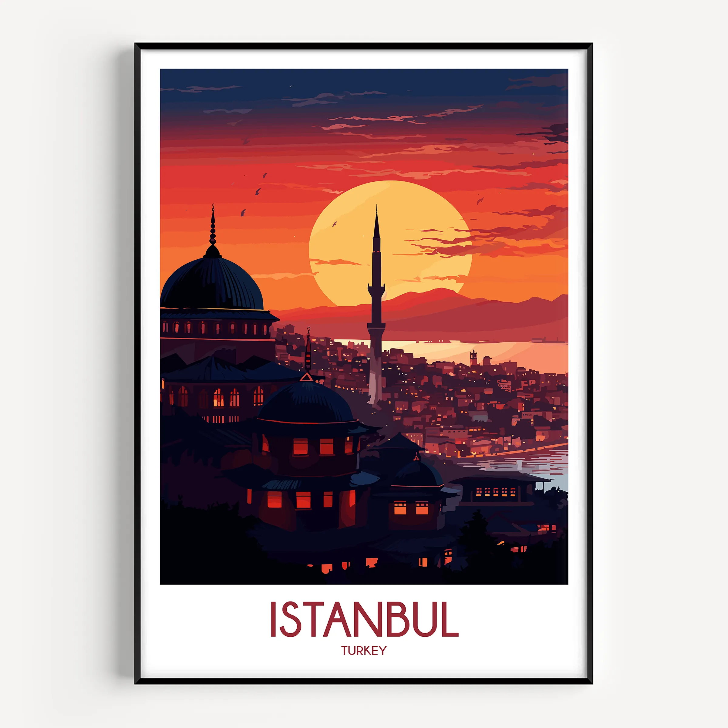 Istanbul Vintage Style Print