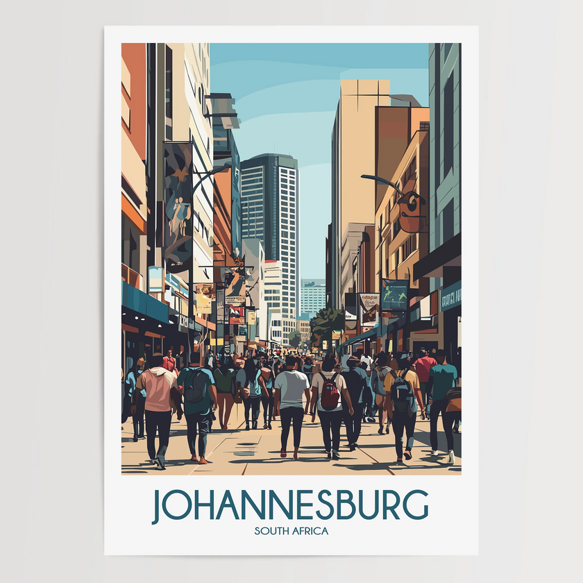 Johannesburg Modern Travel Poster