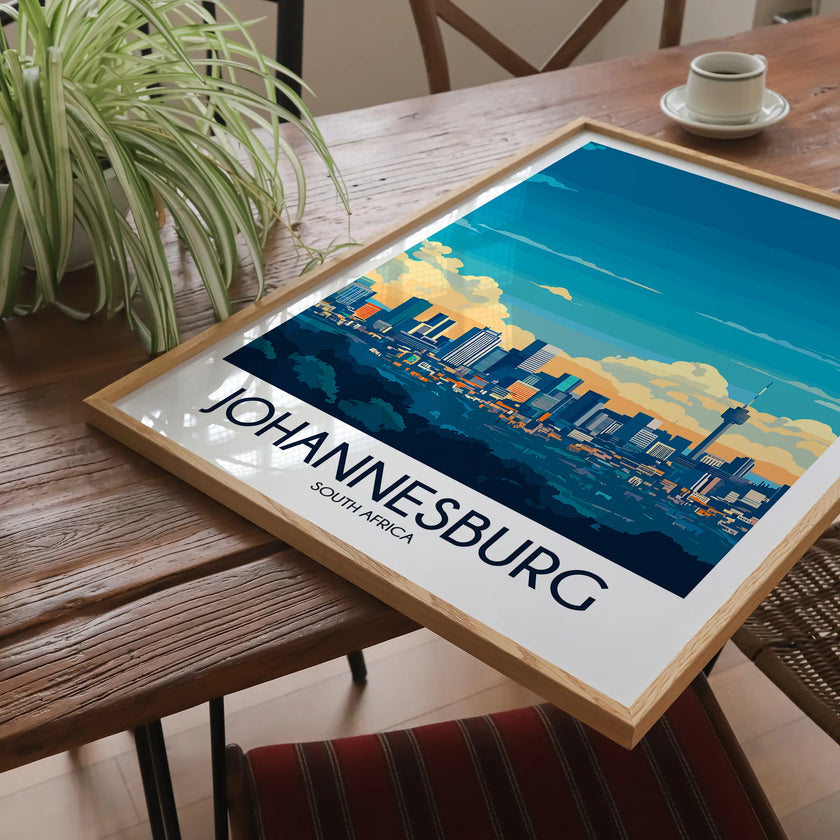 Johannesburg Retro Travel Illustration