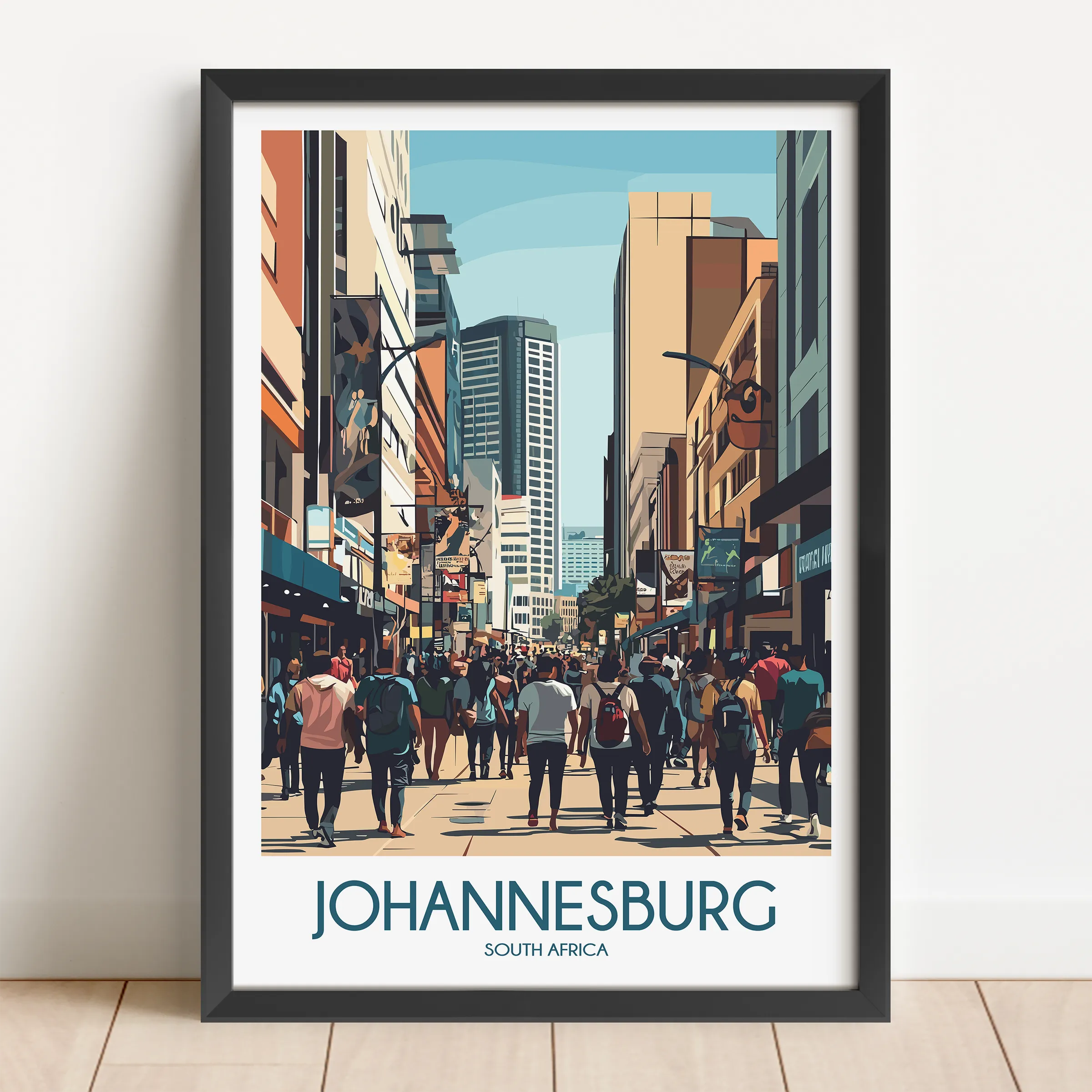 Johannesburg Retro Travel Illustration