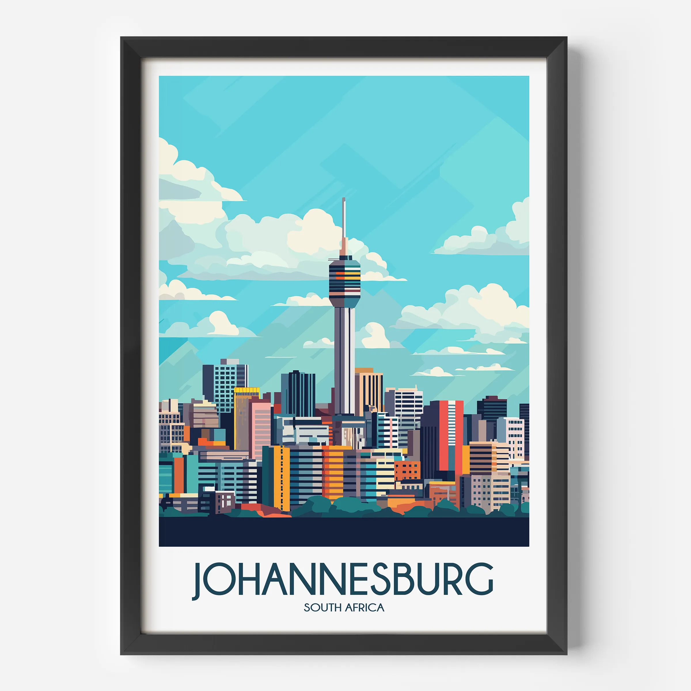 Johannesburg Retro Travel Illustration