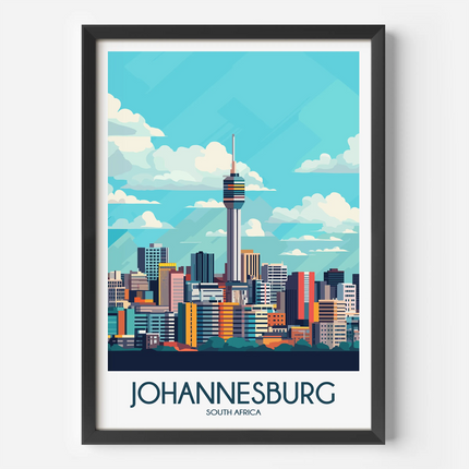 Johannesburg Retro Travel Illustration