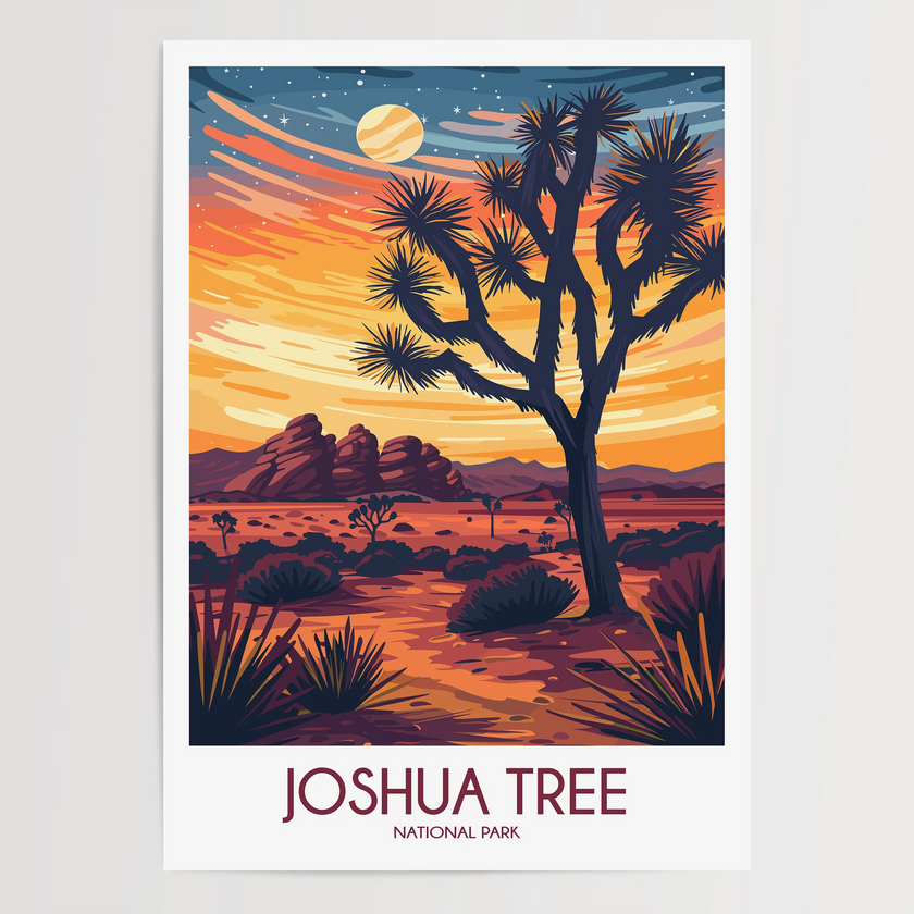 Joshua Tree Modern Travel Poster