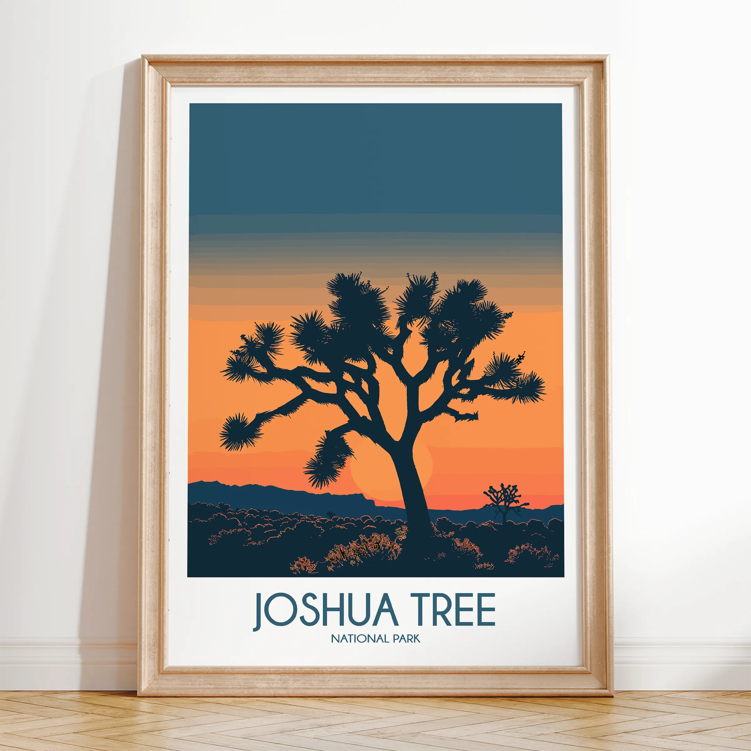 Joshua Tree Retro Travel Illustration