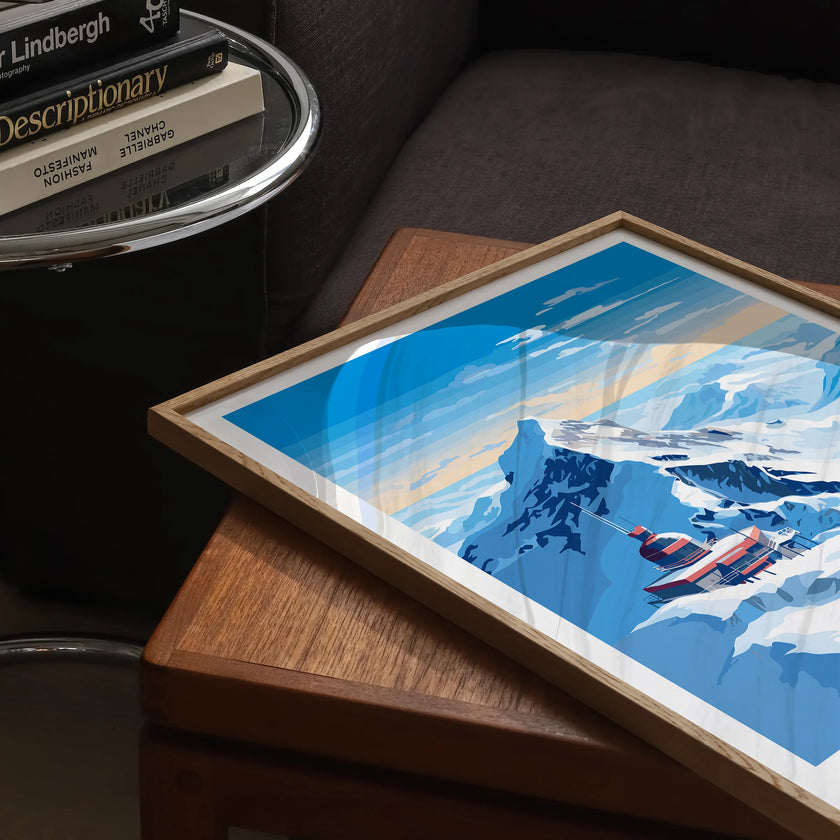 Jungfraujoch Modern Travel Poster