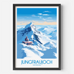 Jungfraujoch Modern Travel Poster